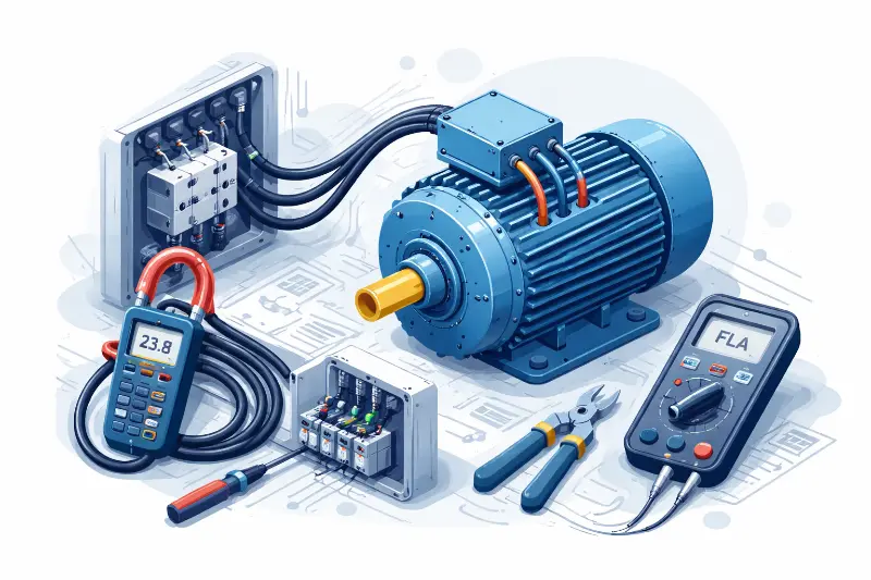 Cómo calcular el amperaje (FLA) de un motor trifásico y elegir protección (fusible/termomagnético)