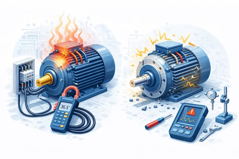 Motor eléctrico se calienta o vibra: diagnóstico en 10 minutos (checklist de fallas comunes)