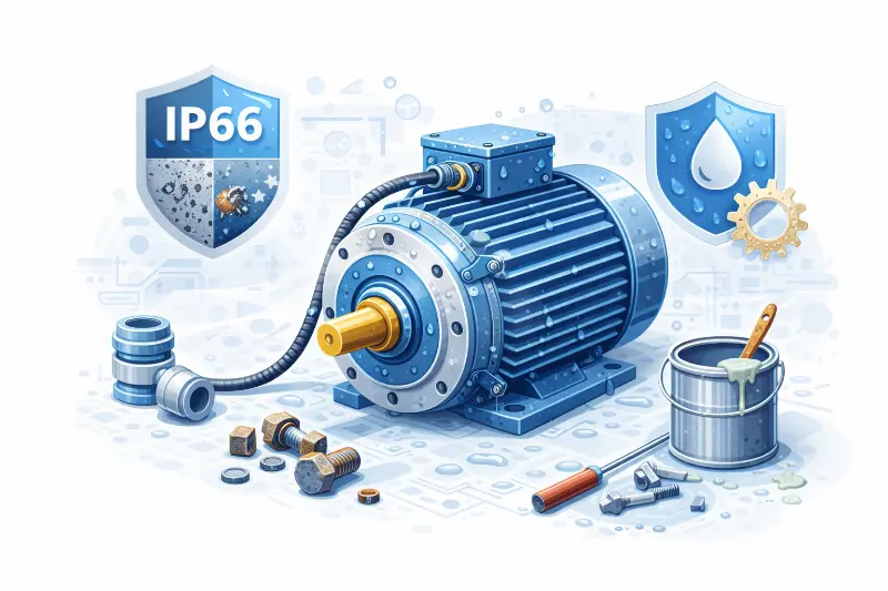 Guía para elegir motor en ambientes húmedos/corrosivos: IP, recubrimientos y ventilación