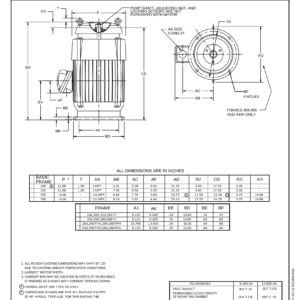 Motor Vertical Eje Hueco (VHS) US Motors 40 HP 230-460V 3515 RPM (Frame 286TPA) – BF22