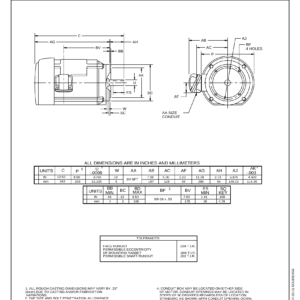Motor TE US Motors 2 HP 460V 1750 RPM (Frame 145TC) – CG55