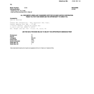 Motor TEFC US Motors Hostile Duty Premium Efficiency 75 HP 460V 1800 RPM (Frame 365T) – CV63