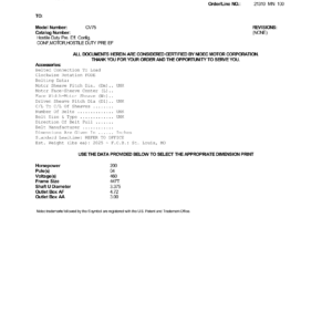 Motor TEFC US Motors Hostile Duty Premium Efficiency 200 HP 460V 1800 RPM (Frame 447T) – CV75